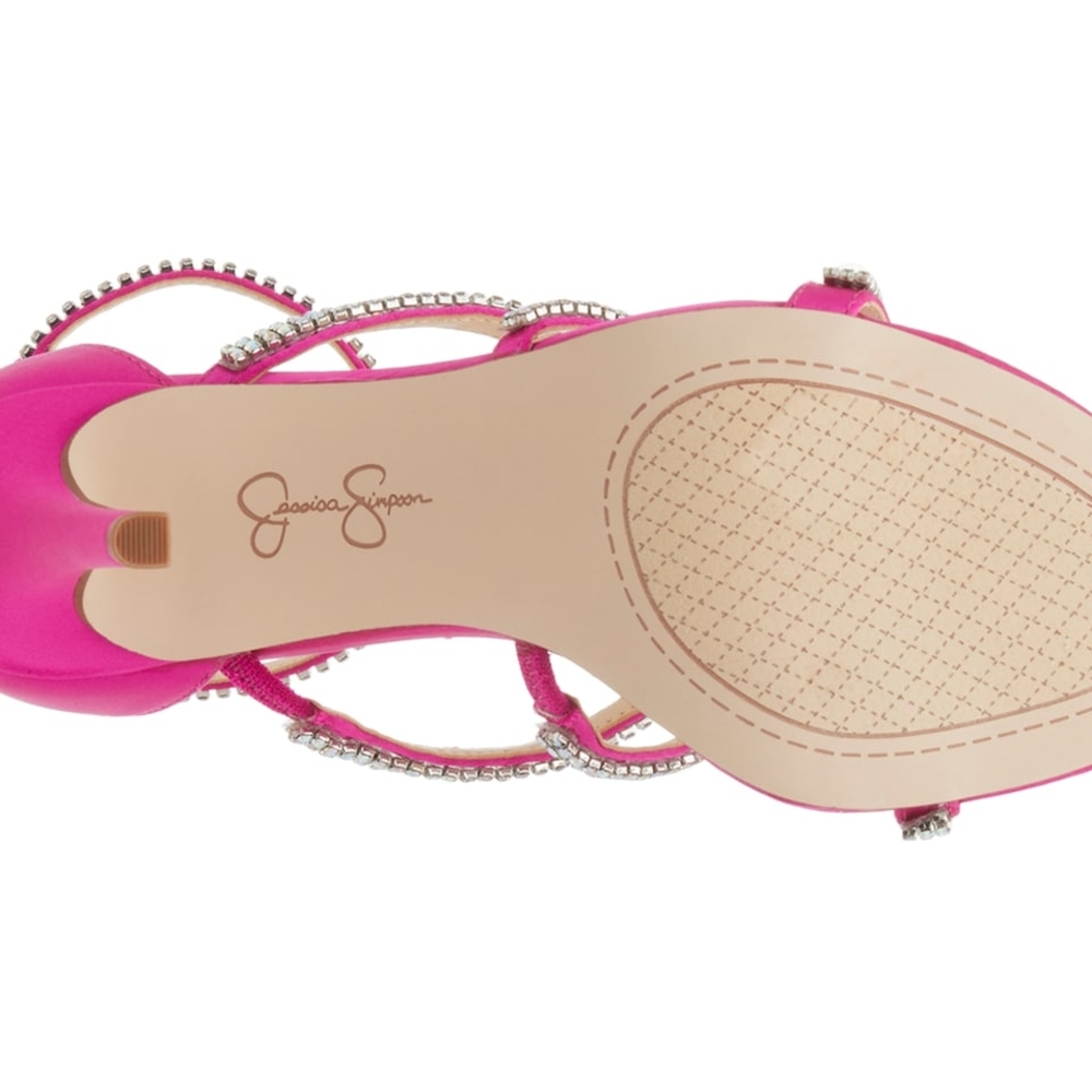 Jessica Simpson Women Elegant Pink Strappy Heels - Picture 3 of 6